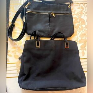 Set of 2 nylon bags used 10X13 10x14 black color